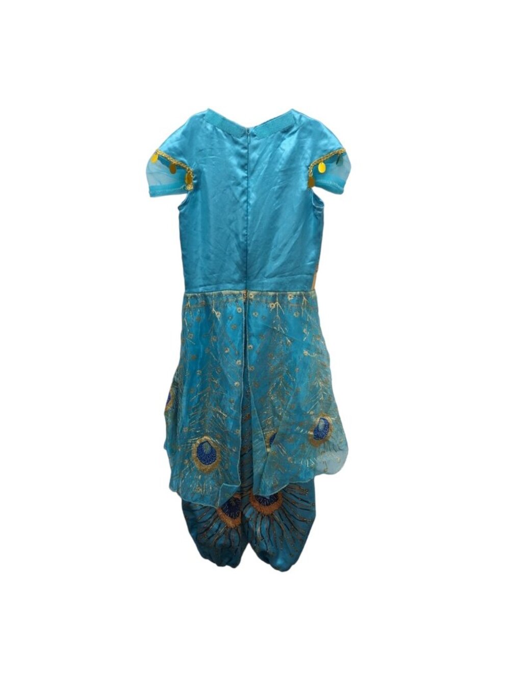 Disney Aladdin Princess Jasmine Blue Peacock Halloween Costume Child Small 4-6X - Picture 4 of 4